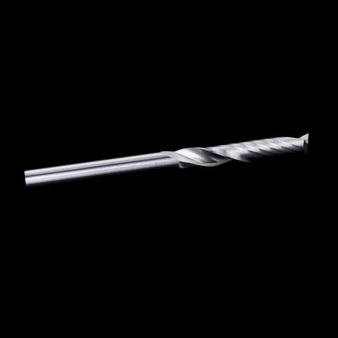 10Pcs 1/8" 3.175mm Shank Single Flute Carbide Spiral Flat Nose End Mill CNC Router Bits 17mm in Saudi Arabia