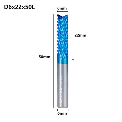 6 مم قاطع طحن الذرة Carbide PCB Milling Bit Mill Nano Nano Blue Cnc Vits for Engraving Machine (D6x32x60l) in Kuwait
