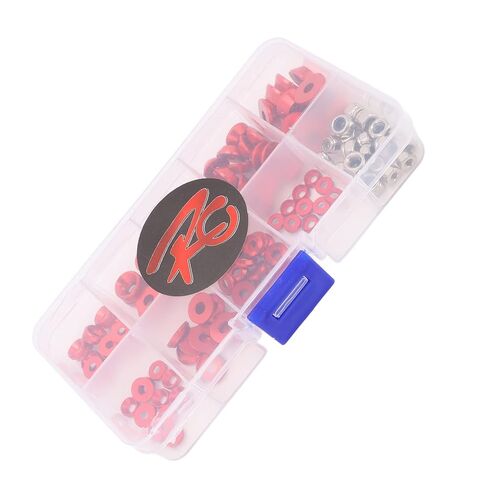 RC Screw Washer Kit, Aluminum Alloy Material, Lightweight and Compact, Various Sizes, Anodic Oxidation Care, CNC Machining, for 1/10 1/8 RC Automobiles (Gold) in Saudi Arabia