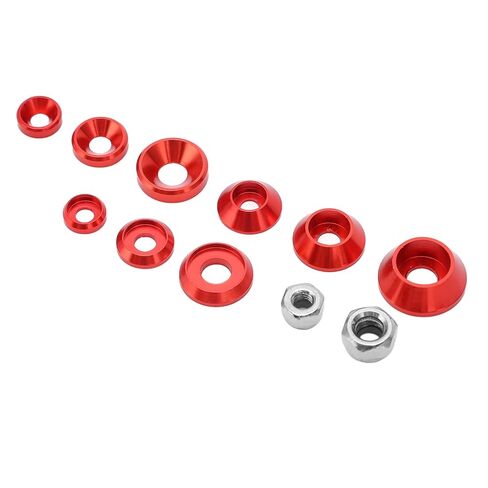 RC Screw Washer Kit, Aluminum Alloy Material, Lightweight and Compact, Various Sizes, Anodic Oxidation Care, CNC Machining, for 1/10 1/8 RC Automobiles (Gold) in Saudi Arabia