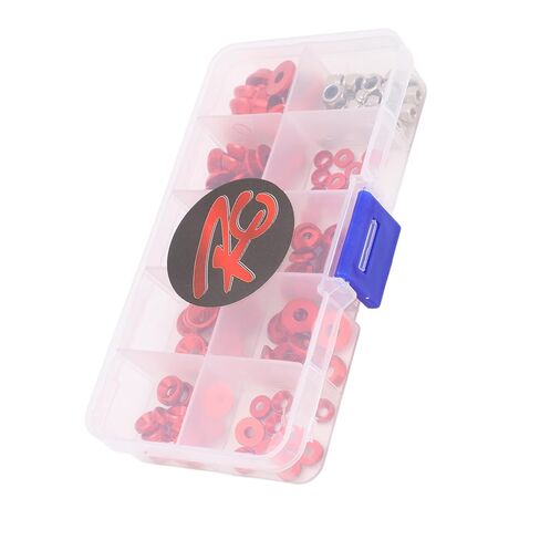 RC Screw Washer Kit, Aluminum Alloy Material, Lightweight and Compact, Various Sizes, Anodic Oxidation Care, CNC Machining, for 1/10 1/8 RC Automobiles (Gold) in Saudi Arabia