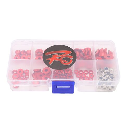 RC Screw Washer Kit, Aluminum Alloy Material, Lightweight and Compact, Various Sizes, Anodic Oxidation Care, CNC Machining, for 1/10 1/8 RC Automobiles (Gold) in Saudi Arabia