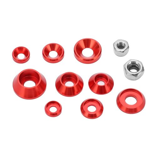 RC Screw Washer Kit, Aluminum Alloy Material, Lightweight and Compact, Various Sizes, Anodic Oxidation Care, CNC Machining, for 1/10 1/8 RC Automobiles (Gold) in Saudi Arabia
