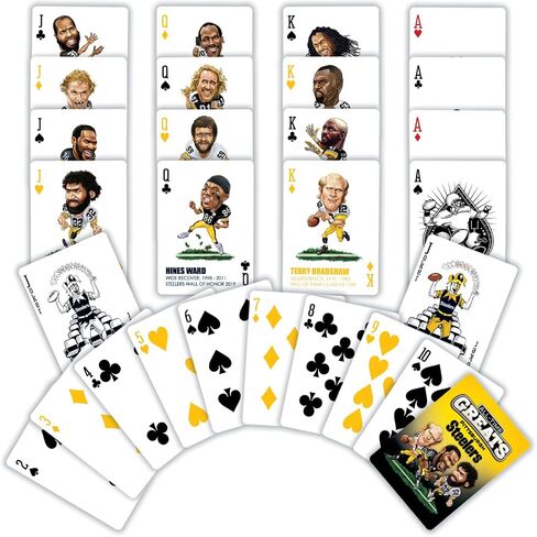 MasterPieces Family Games - Pittsburgh Steelers All-Time Greats Playing Cards - Officially Licensed Playing Card Deck for Adults, Kids, and Family in Saudi Arabia