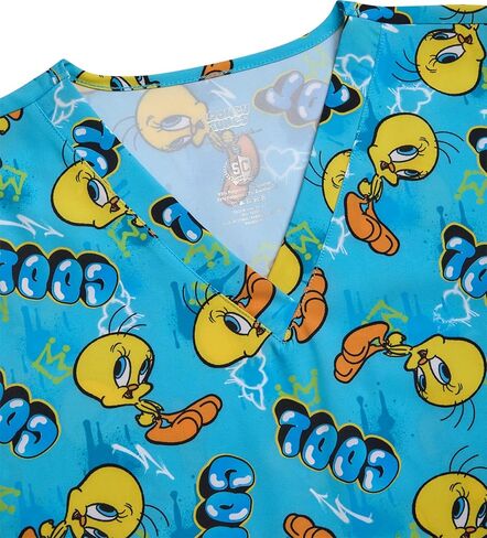 Womens Scrubs - Looney Tunes Tweety, Tom & Jerry Medical Top (S-XXL) in Saudi Arabia