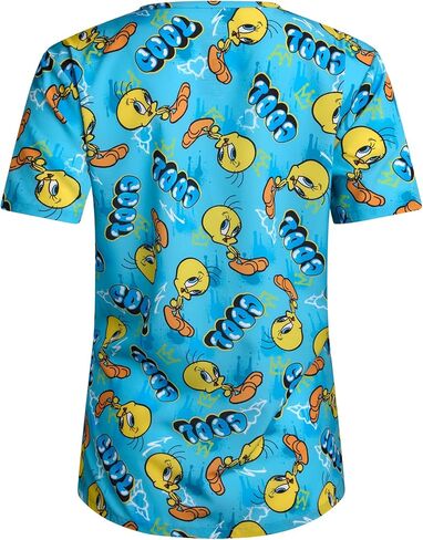 Womens Scrubs - Looney Tunes Tweety, Tom & Jerry Medical Top (S-XXL) in Saudi Arabia