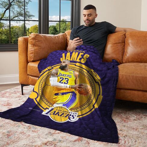 شمال غرب NBA Los Angeles Lakers Luka Doncic Silk Touch Throw بطانية ، 50 × 60 بوصة in Saudi Arabia