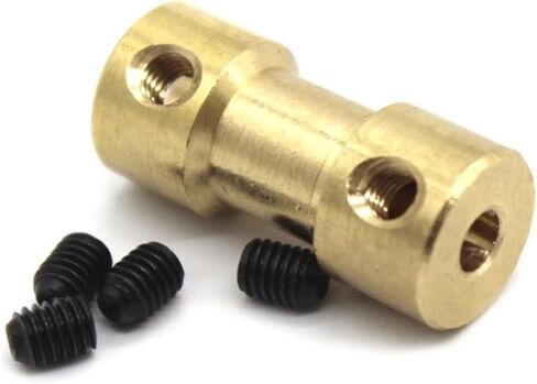 1pc Brass Rigid Motor Shaft Coupling Transmission Joint Connector Sleeve Adapter 2mm 2.3mm 3mm 3.17mm 4mm 5mm 6mm Bore Coupler(3mm to 6mm) in Kuwait