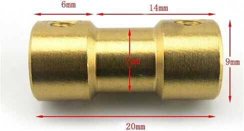 1pc Brass Rigid Motor Shaft Coupling Transmission Joint Connector Sleeve Adapter 2mm 2.3mm 3mm 3.17mm 4mm 5mm 6mm Bore Coupler(3mm to 6mm) in Kuwait
