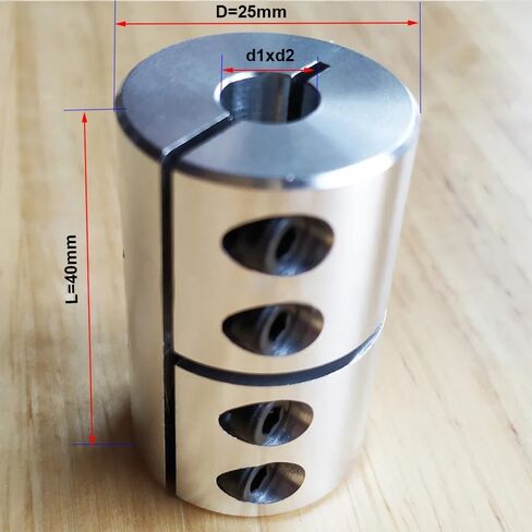 1pc L40 D25 Stepper Motor Coupling Rigid Shaft Rod Coupler Section Carving Machine Screw(6x12mm) in Saudi Arabia
