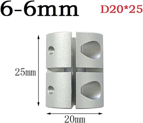 1pcs L25 D20 Rigid Coupling High Precision Aluminium Alloy Shaft Coupler Screw for Stepper Motor(6mm to 6mm) in Saudi Arabia