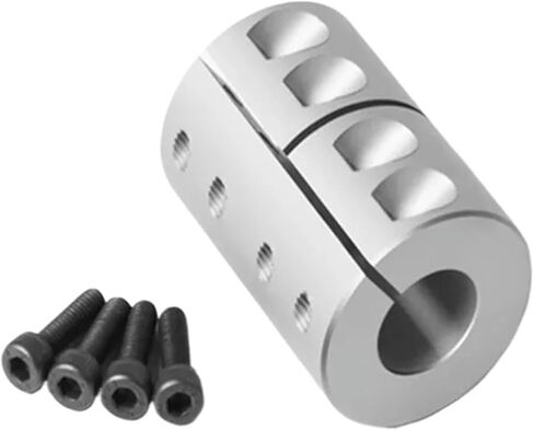 1pc D25L40 Aluminum Shaft Coupler 25mm Diameter 40mm Length Clamping Rigid Coupling Motor Connector(5x10mm) in Saudi Arabia