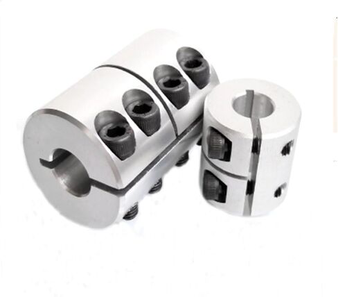 1pc D25L40 Aluminum Shaft Coupler 25mm Diameter 40mm Length Clamping Rigid Coupling Motor Connector(5x10mm) in Saudi Arabia