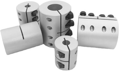 1pc D25L40 Aluminum Shaft Coupler 25mm Diameter 40mm Length Clamping Rigid Coupling Motor Connector(5x10mm) in Saudi Arabia