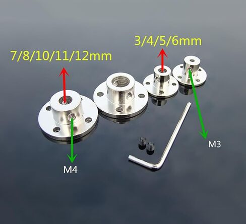 1pcs Flange Rigid Motor Shaft Coupling 3mm 4mm 5mm 6mm 8mm 14mm Coupler Transmission Connector Sleeve Adapter for Boat Car Model(14mm) in Saudi Arabia