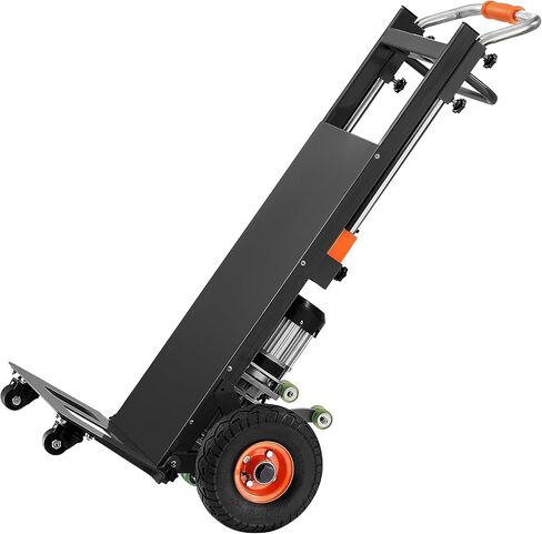 VEVOR Electric Stair Climbing Dolly, 880lbs Electric Stair Climbing Hand Trucks with 157.5in Rope & Extendable Handle, Heavy Duty Stair Climber for Warehouse Logistics, Moving Furniture(Black) in Saudi Arabia