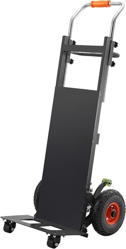 VEVOR Electric Stair Climbing Dolly, 880lbs Electric Stair Climbing Hand Trucks with 157.5in Rope & Extendable Handle, Heavy Duty Stair Climber for Warehouse Logistics, Moving Furniture(Black) in Saudi Arabia