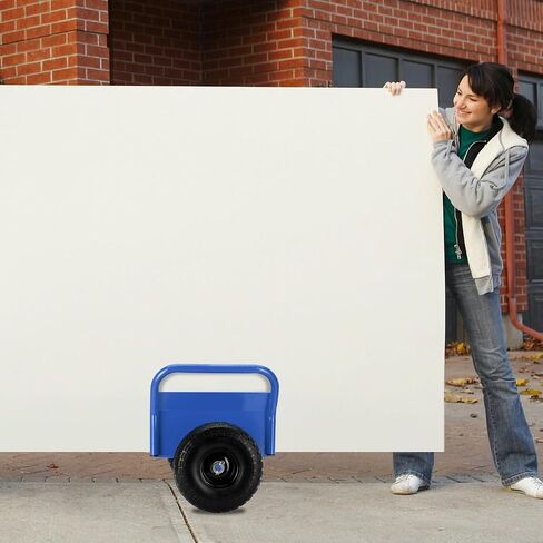 Heavy Duty Panel Dolly Slab Dolly Two Comfortable Handles 10 Inch Solid Rubber Tires Supports Up to 1000 Pounds All Terrain Movement Ideal for Heavy Drywall Sheets and Door Material Transport (Blue) in Kuwait