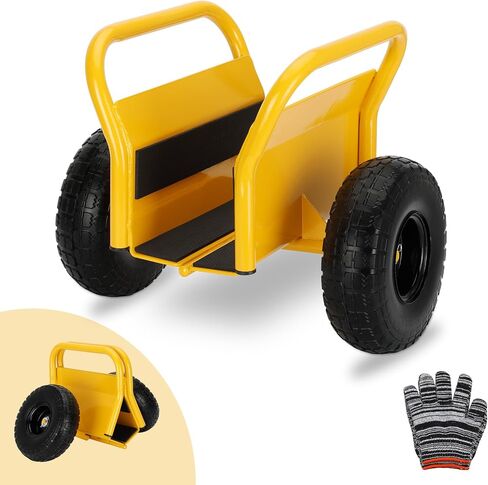 Heavy Duty Panel Dolly Slab Dolly Two Comfortable Handles 10 Inch Solid Rubber Tires Supports Up to 1000 Pounds All Terrain Movement Ideal for Heavy Drywall Sheets and Door Material Transport (Blue) in Kuwait