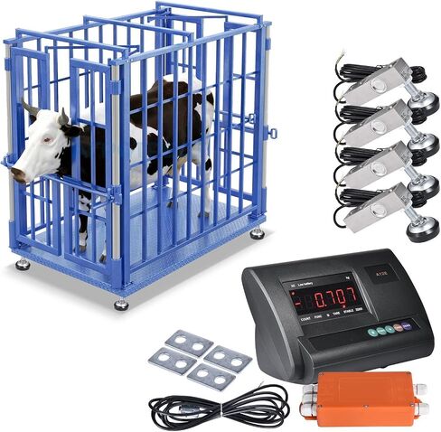 5T Livestock Scale Shipping Scales,Livestock Scale Kit with Sensor, Large Platforms Stainless Steel Vet Scale Industrial Floor Scale Large Animal Cow Dog Pig Scale Goat Weight Scale Pet Digital Scale in Saudi Arabia