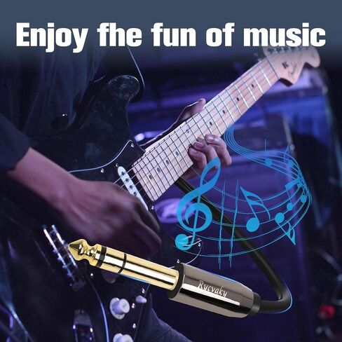 1/8 to Dual 1/4 Male Stereo Audio Cable,Right Angle 3.5mm TRS to 2 x 6.35mm TS Mono Y-Splitter Cable, Oxygen-Free Copper, for Recording, Mixer, Speaker, Electric Guitar,4ft, 2 Pack in Saudi Arabia