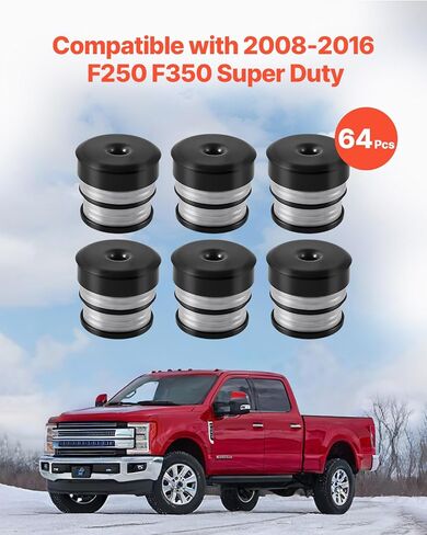 طقم جلبة جبل جبل Vevor ، متوافقة مع 2008-2016 F250 F350 Super Duty ، 48 PCS Silicone Mount Mount ، بديل سريع ، مكونات متينة لتحسين أداء القيادة الوعرة ، الرمادي in Saudi Arabia