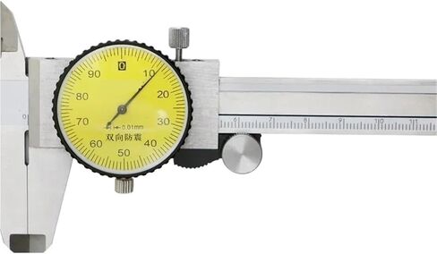 150 مم 6 بوصة قرص الدقيق الدقيق القرص الفرجار Vernier Caliper Micrometer مقياس الاتصال الهاتفي 0.01mm (0-200mm 0.01mm) in Kuwait