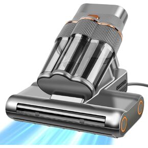 Powerful Mattress Vacuum Cleaner,Handheld Bed Vacuum with UV-C Light, 16Kpa Strong Suction, 30000 RPM Dual Drum Brushes, 140°F Hot Air & Ultrasonic Tech, 500W Corded for Quick Dust Removal in Kuwait