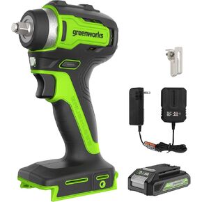 Greenworks 24V Cordless Impact Wrench with 4.0Ah Battery & Charger, 1/2 Inch 300 ft-lbs Brushless Impact Wrench Kit, Variable Speed for Home & Car in Saudi Arabia