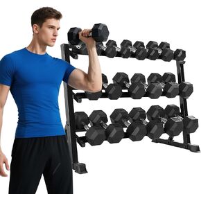 550LB 450LB 350LB Dumbbell Set with Rack Rubber Hex Weights for Home Gym Durable Construction Convenient Storage Space Saving Design Complete Weight Set Barbell Coated for Exercise Training in Saudi Arabia