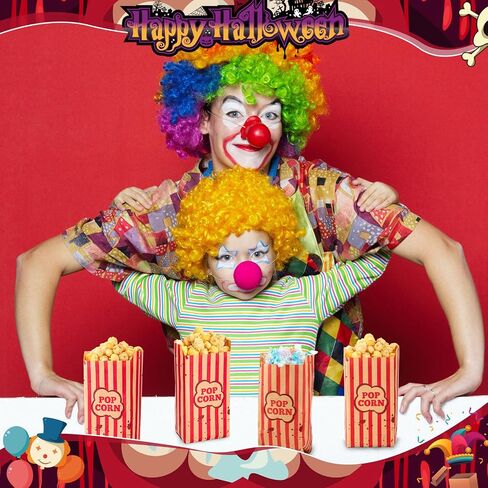 100 Pcs Halloween Creepy Carnival Popcorn Bags for Party Decoration 1 oz Creepy Carnival Popcorn boxes Party Decoration Red Stripe Bags for Movie Night in Saudi Arabia