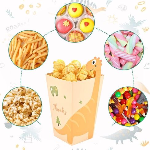 الحفلات ديناصور تفضل مربع علاج الفشار ، 36pcs ديناصوريو لطيف الحزب مربع الفشار ، وجبات خفيفة الحلوى صناديق الهدايا للأولاد البنات دش الطفل ديكور الأطفال اللوازم حفلة عيد ميلاد الأطفال in Saudi Arabia