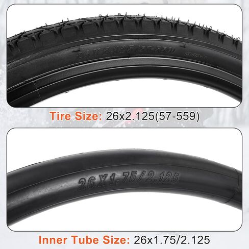 RUTU 26x2.125 إطارات الدراجات قابلة للطي 26 × 2.125 (57-559) ، إطار دراجة 26 بوصة وأنبوب مع صمام AV Schrader ، وأدوات التثبيت والإزالة المتوافقة مع طراد الشاطئ والدراجة في المناطق الحضرية in Kuwait