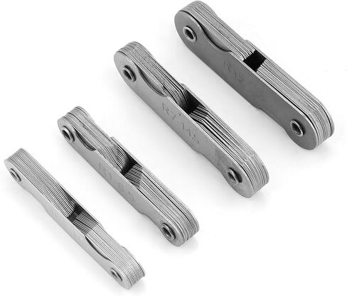 Stainless Steel Radius Fillet Measuring Tool with 4 Gauges R0.3 25 for Convex and Concave Surfaces Tool Die Makers Machinists in Saudi Arabia