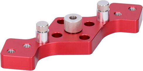 Woodworking Straight Hole Punch Locator Precision Red Aluminum Alloy Drilling Positioner Tool for Accurate Woodworking Projects with 6mm 8mm 10mm Sizes in Kuwait