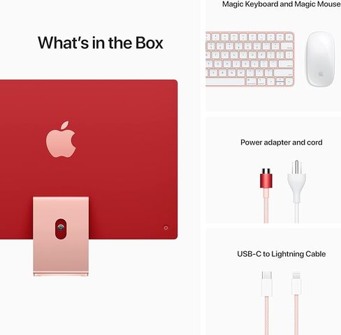 2021 Apple iMac (24 بوصة، شريحة Apple M1 مع وحدة المعالجة المركزية 8 النواة ووحدة معالجة الرسومات 7 النواة، ذاكرة الوصول العشوائي 8 جيجابايت، 256 جيجابايت) - فضي in Kuwait
