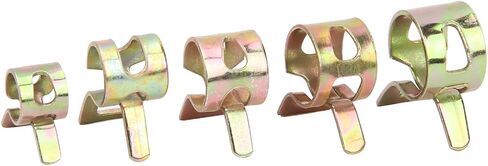 Spring Hose Clamps for Fuel Line & Water Pipe Connector, Tube Fitting Elastic Fastener, Color Plated Zinc, M6-10, 75Pcs in Saudi Arabia