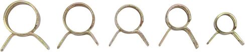 Spring Hose Clamps for Fuel Line & Water Pipe Connector, Tube Fitting Elastic Fastener, Color Plated Zinc, M6-10, 75Pcs in Saudi Arabia