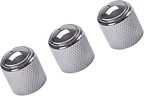 Toyandona Guitar Guitar Volume Control Conbs Chrome Aluminium Knobs 3pcs Fit Bass Guitar Parts GD132 in Saudi Arabia