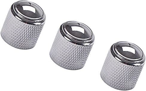 Toyandona Guitar Guitar Volume Control Conbs Chrome Aluminium Knobs 3pcs Fit Bass Guitar Parts GD132 in Saudi Arabia