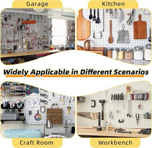 279pcs مجموعة من المنظمات منظمة السنانير المعدنية لتنظيم أدوات مختلفة - إكسسوارات Pegboard 1/4 "و 1/8" مع صناديق Pegboard ، وتخزين أدوات جبل الحائط للمرآب ، ورشة عمل ومطبخ in Kuwait