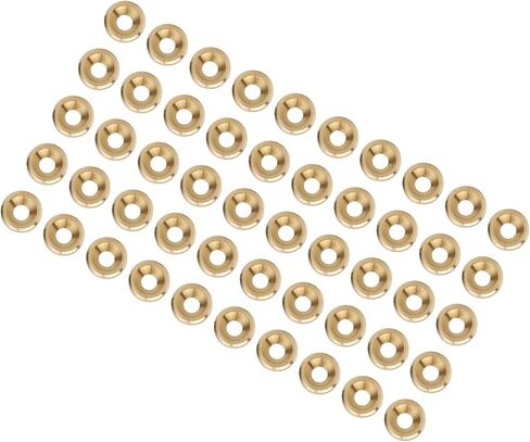 50pcs countersunk نحاس الغسالة النحاس النحاس غسالات غسول المسمار غسالة النحاس النقي نقي مسطح الحشية CNC الآلي للوازم الصناعي (M4) in Saudi Arabia