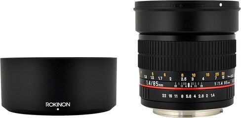 عدسة دوارة 85M-C 85mm F1.4 من روكينون لكاميرا كانون (اسود) in Saudi Arabia