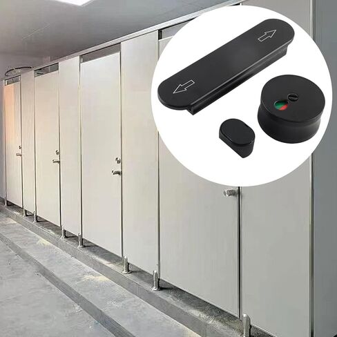 مؤشر عام WC أقفال الخصوصية العامة قفل باب الحمام القفل Dead Dead Dead Postition Door Lock للمطعم ، الفضي in Kuwait