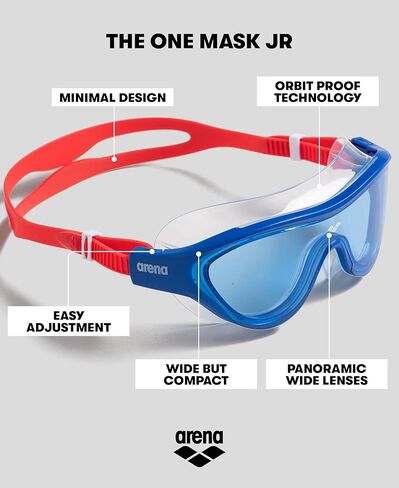 Arena للجنسين شباب The One Junior Swim Mask Awoggles للبنين والبنات الذين تتراوح أعمارهم بين 6 و 12 عدسة بولي كربونات كبيرة مناسبة in Saudi Arabia