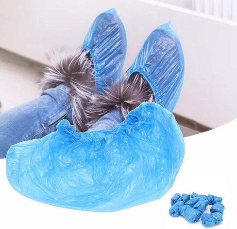 أغطية أحذية 100pcs التي يمكن التخلص منها ، غطاء واقي أحذية سميك للاستخدام الداخلي ، التنظيف المنزلي ، ينفصل ، مقاس واحد يناسب أكثر in Saudi Arabia
