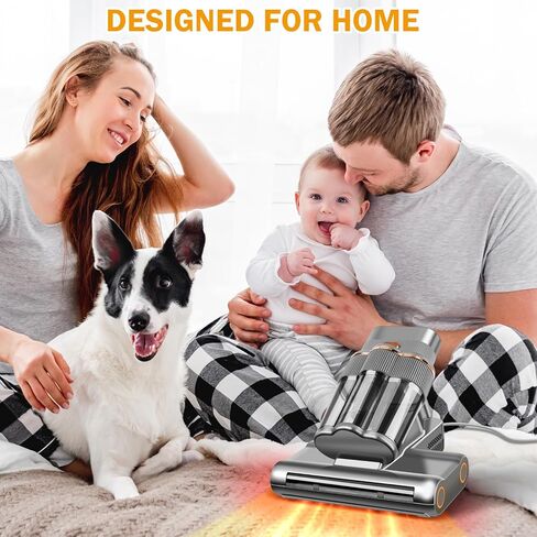 مكنسة كهربائية قوية للمراتب ، فراغ سرير محمول باليد مع ضوء UV-C ، شفط قوي 16 كيلو باسكال ، 30000 دورة في الدقيقة فرش الطبل المزدوجة ، 140 درجة فهرنه in Kuwait