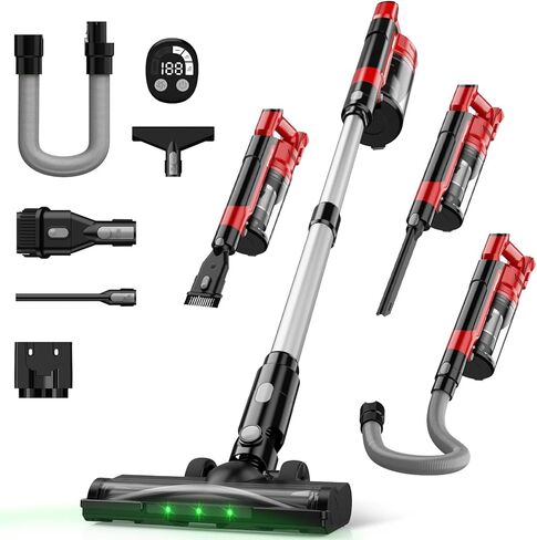 مكنسة مكسورة للاشاة لبطارية MILWAUKEE M18 ، فراغ عصا خفيفة الوزن 7 في 1 مع مرشح HEPA ، شفط 35KPa ، 350W محرك بدون فرش ، 3 أوضاع للأرضية ، السجاد ، السيارة ، البطارية غير متضمنة in Kuwait
