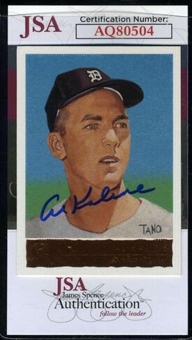 وقعت Al Kaline JSA Coa 2001 Topps Gallery Autograph - بطاقات موقعة للبيسبول in Saudi Arabia