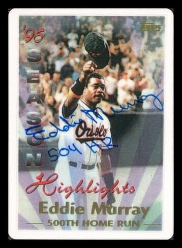 Eddie Murray Autographed Porcelain Baseball Card Set Baltimore Orioles "ROY 77, 81 HRC & 504 HR" With 3 Signed Cards #21/504 Signature Series #A14889 - MLB Autographed Baseball Cards in Kuwait
